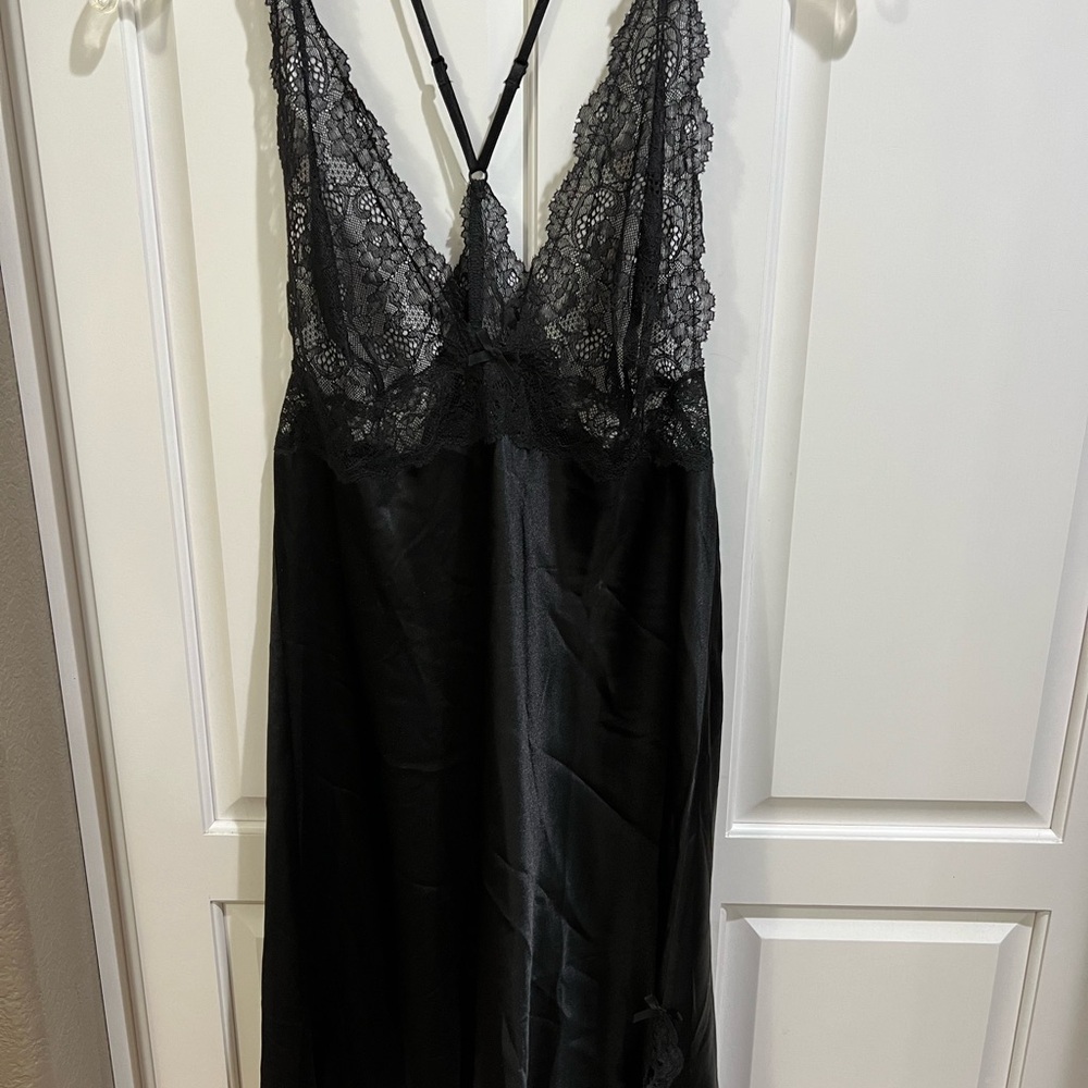 Victoria's Secret Black Lace Chemise